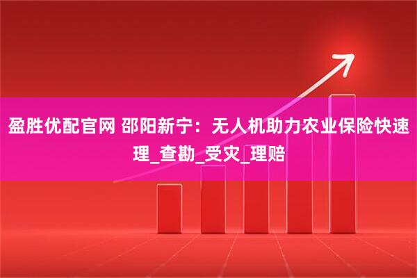 盈胜优配官网 邵阳新宁：无人机助力农业保险快速理_查勘_受灾_理赔